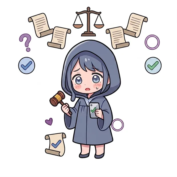 返信待ち脳内裁判タイプのキャラクター「サイバンちゃん」