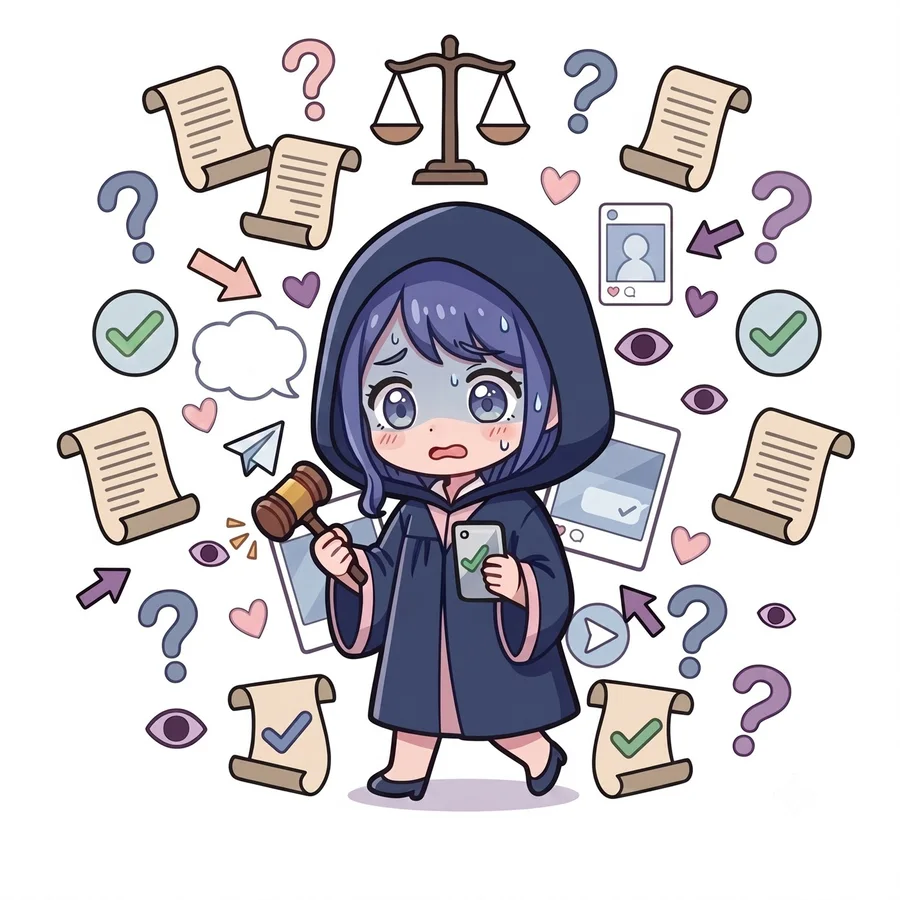 考えすぎ追いDMタイプのキャラクターイラスト
